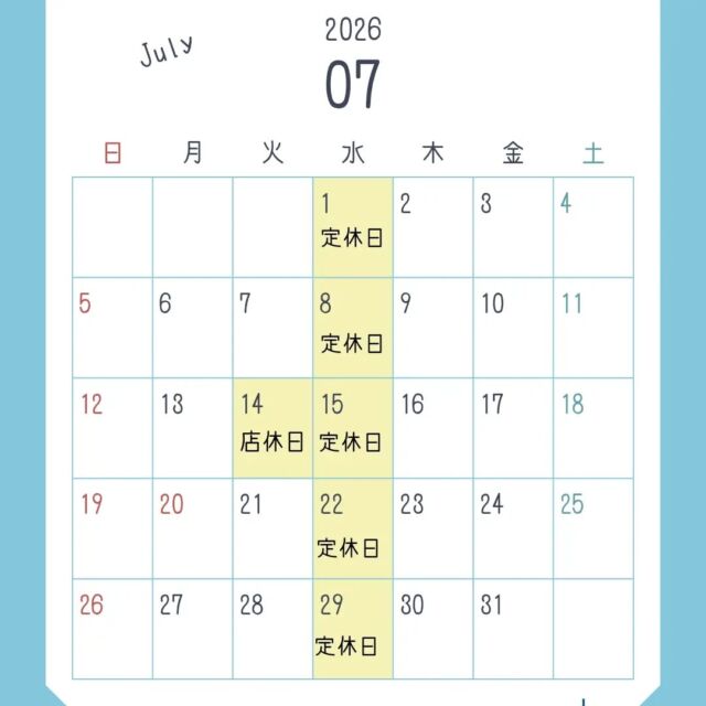 こんにちはWIZ365です。

【店休日のお知らせ】

7月14日（火）はお休みをいただきます。

ご来店を予定されていたお客様にはご迷惑をおかけします。

またのご利用を心よりお待ちしております。

熊本市中央区上水前寺1丁目6-36九州電力熊本支店1階☎︎096-200-9354

営業時間：11:00~18:00 (o.s17:00)
(土・日・祝　17:00cIose)
ランチ：11:30~15:00 (L.O.14:00
カフェ：14:00~17:00 (L.O.16:00)
テイクアウト：1:00~18:00 (L.O.17:00)
定休日：水曜日

#ランチ
#お弁当お惣菜
#テイクアウト
#オードブル